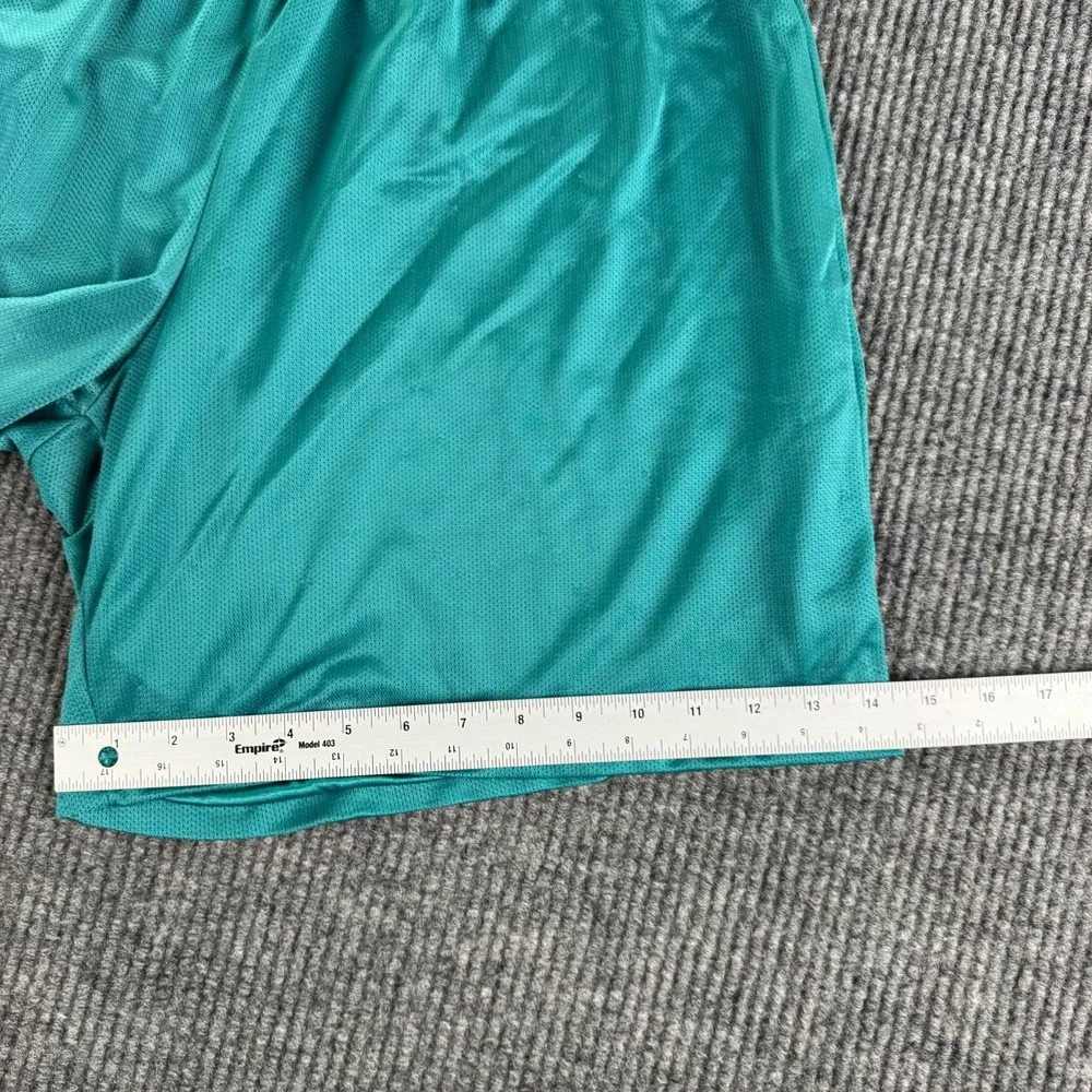 Champion Mesh Athletic Shorts Men XL Green Teal Drawstring USA Basketball Gym